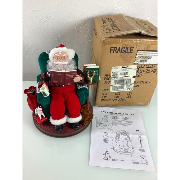 Avon holiday vintage avon santa read me a story santa talking